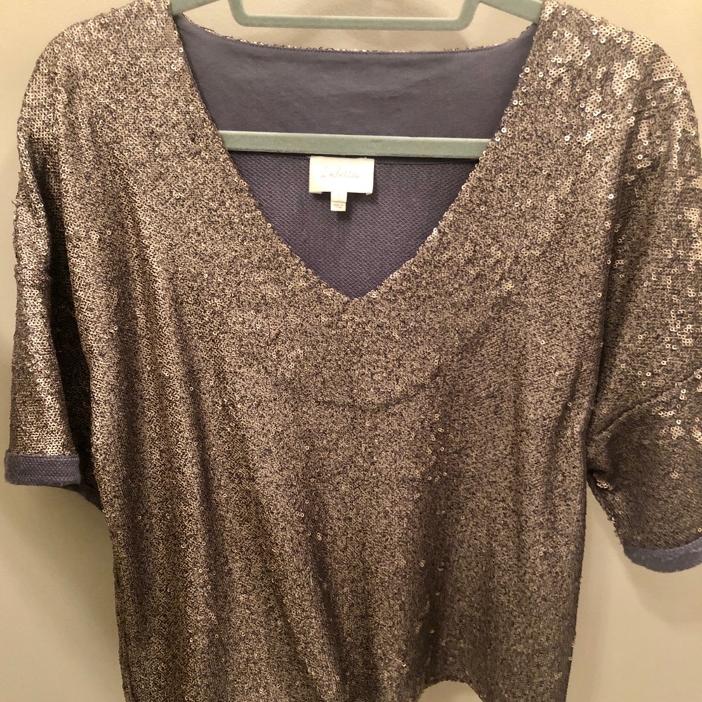 Anthropologie Sequin Top
